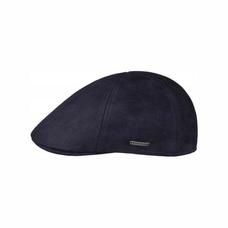  Duck beak leather blue cap Brands Stetson